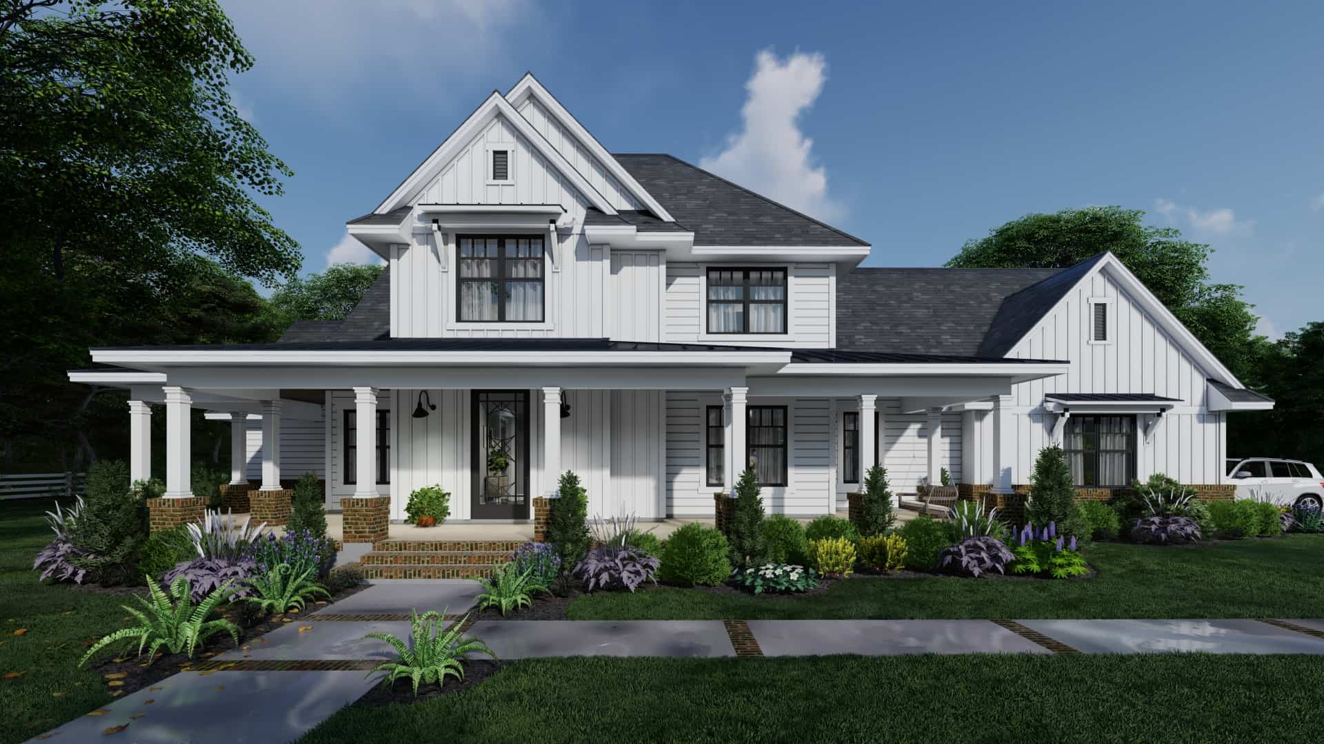 Front View of this 4-Bedroom, 2829 Sq Ft Plan - 117-1138
