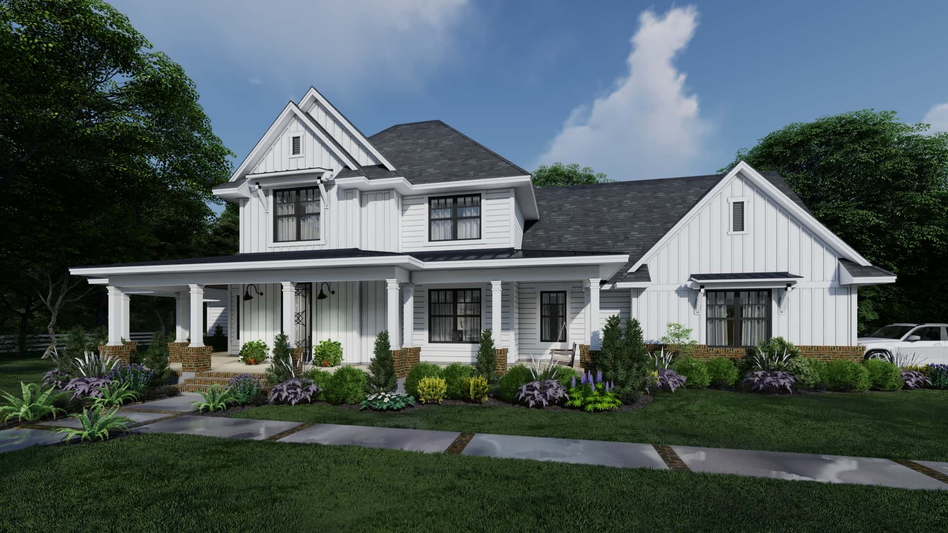 Front View of this 4-Bedroom, 2829 Sq Ft Plan - 117-1138