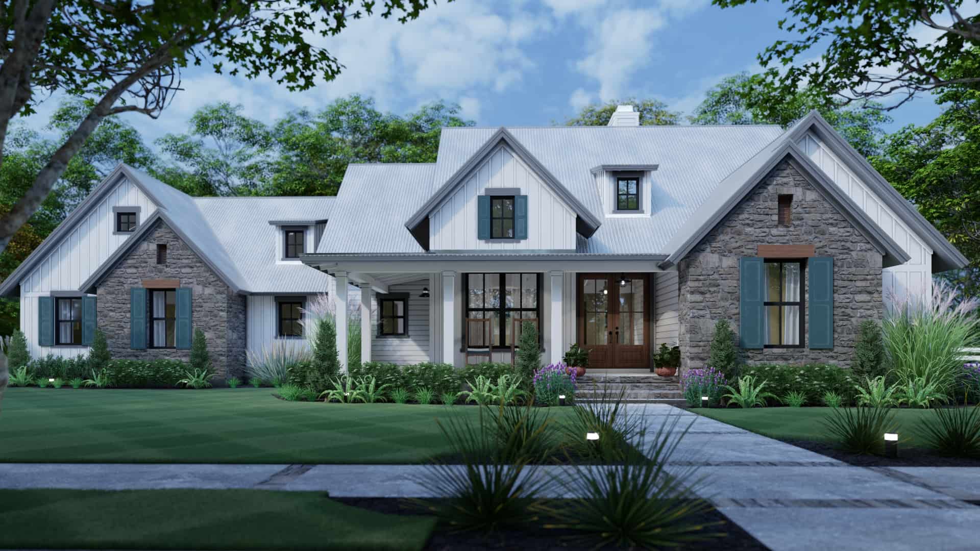 Front View of this 3-Bedroom, 1988 Sq Ft Plan - 117-1139