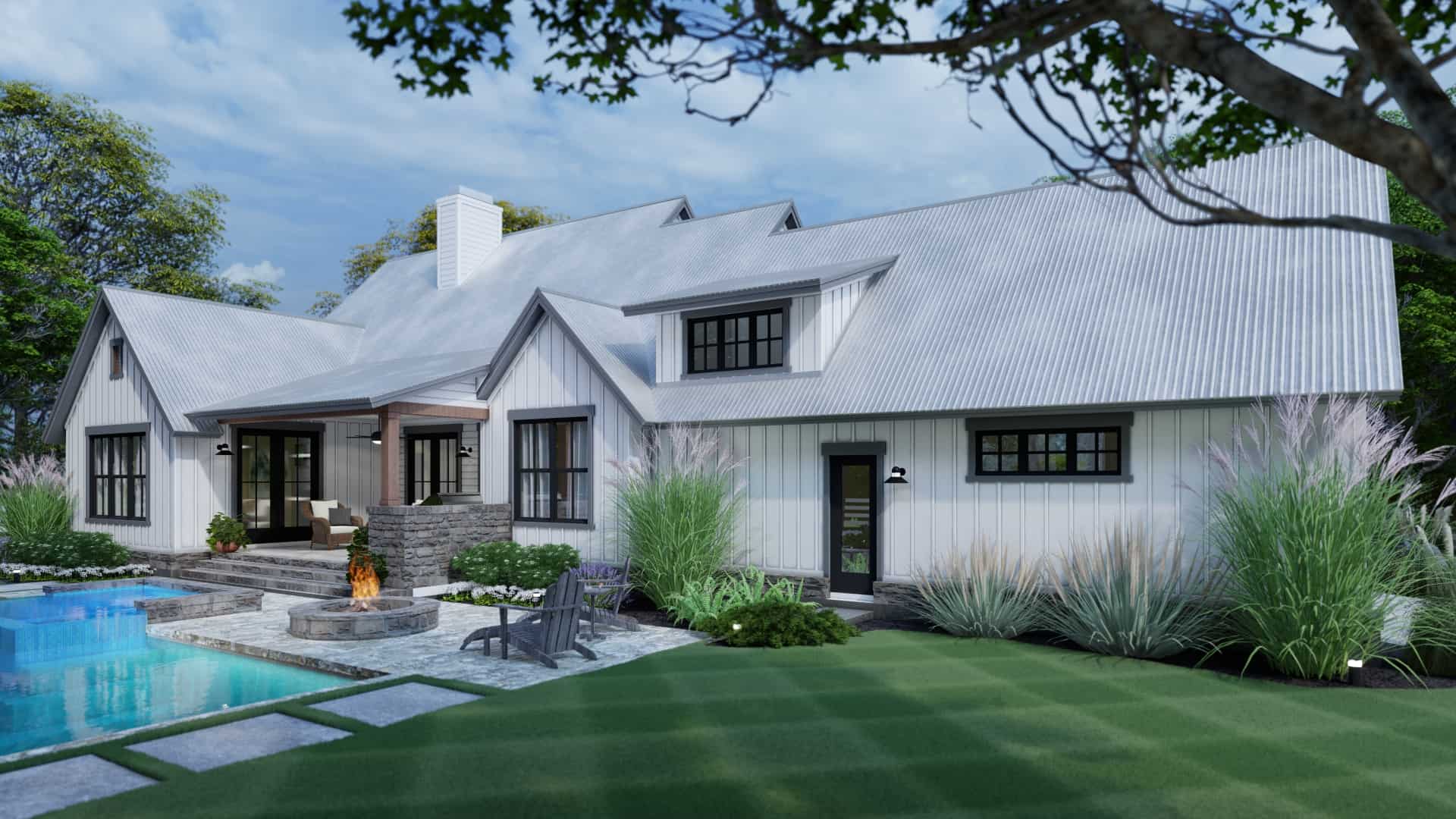 Right Side View of this 3-Bedroom, 1988 Sq Ft Plan - 117-1139