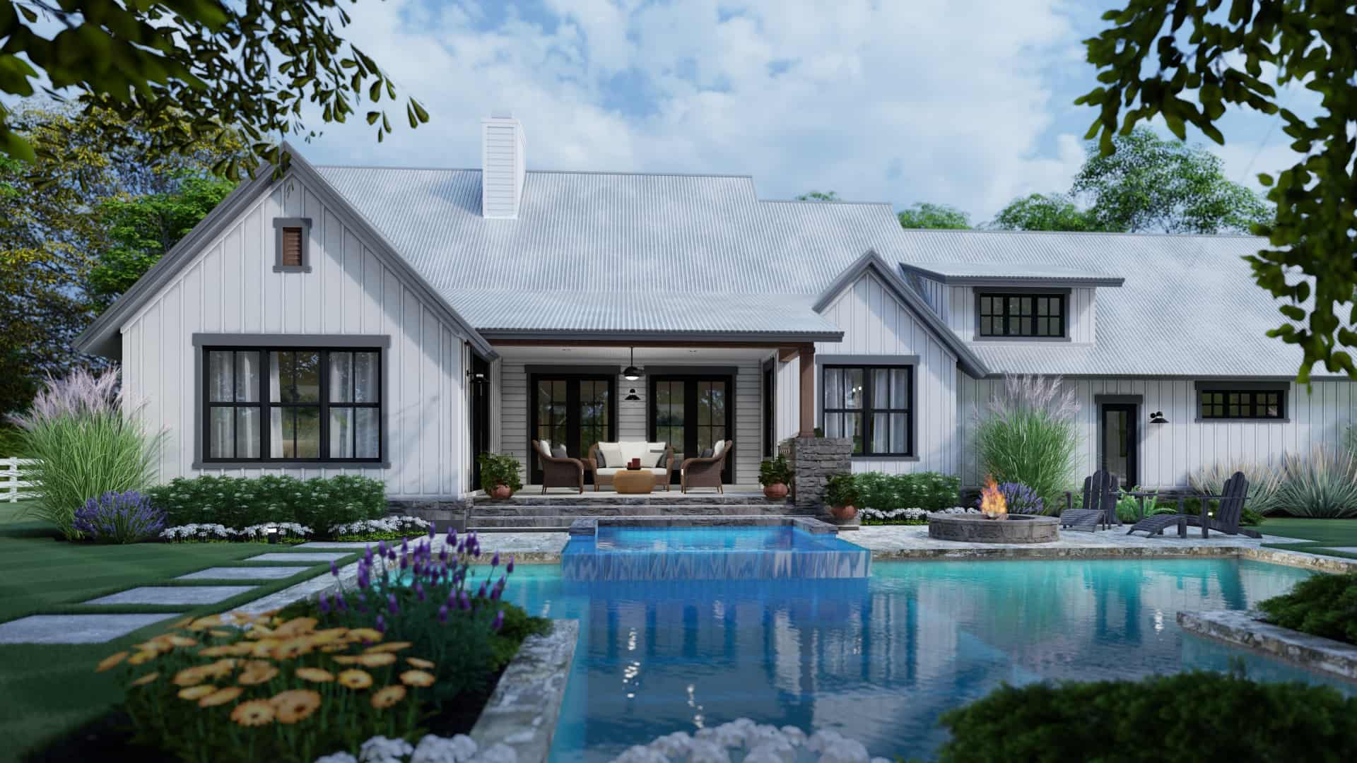 Pool of this 3-Bedroom, 1988 Sq Ft Plan - 117-1139