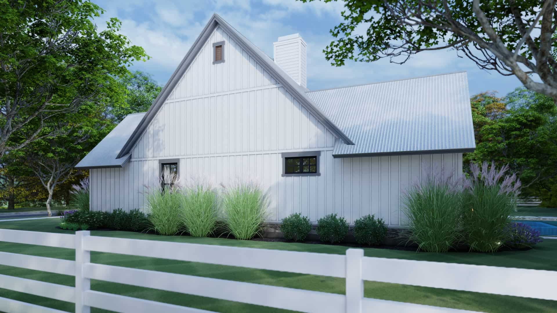 Right Side View of this 3-Bedroom, 1988 Sq Ft Plan - 117-1139