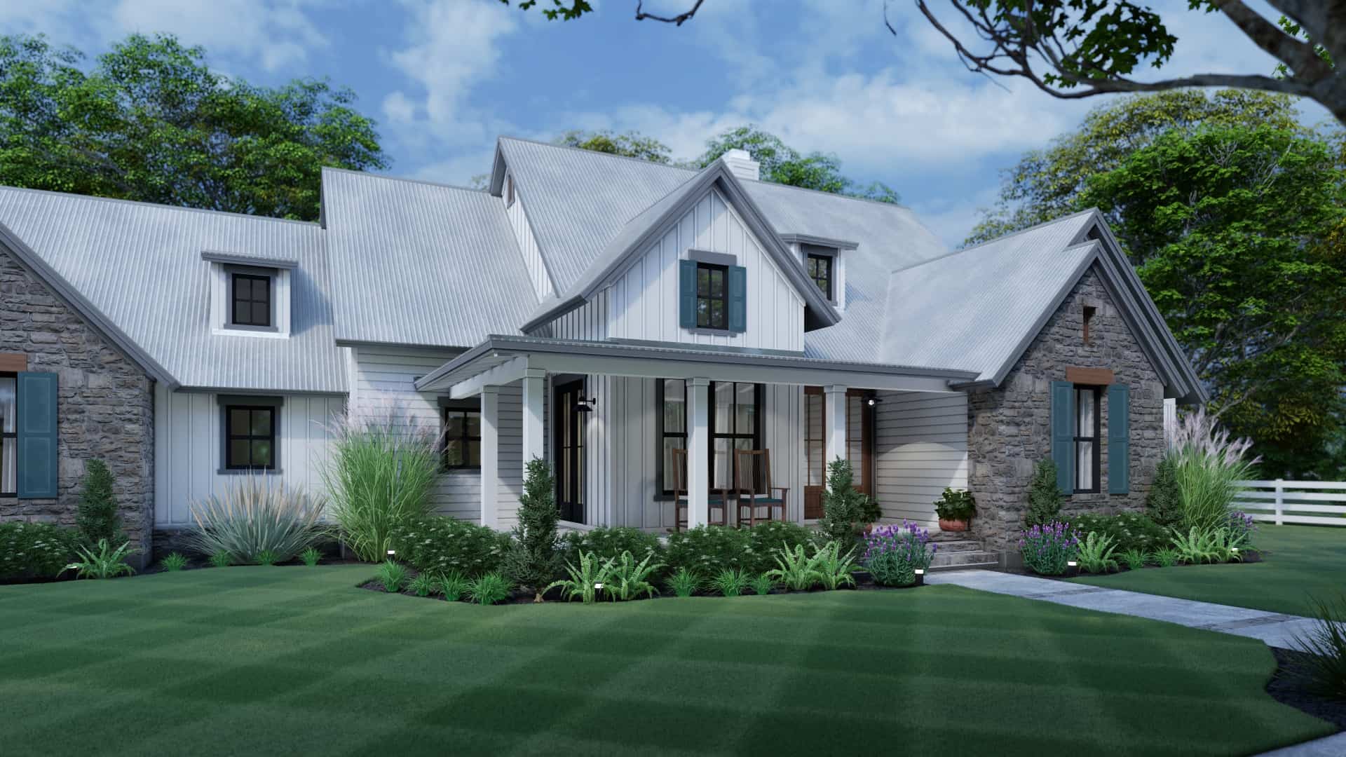 Front View of this 3-Bedroom, 1988 Sq Ft Plan - 117-1139