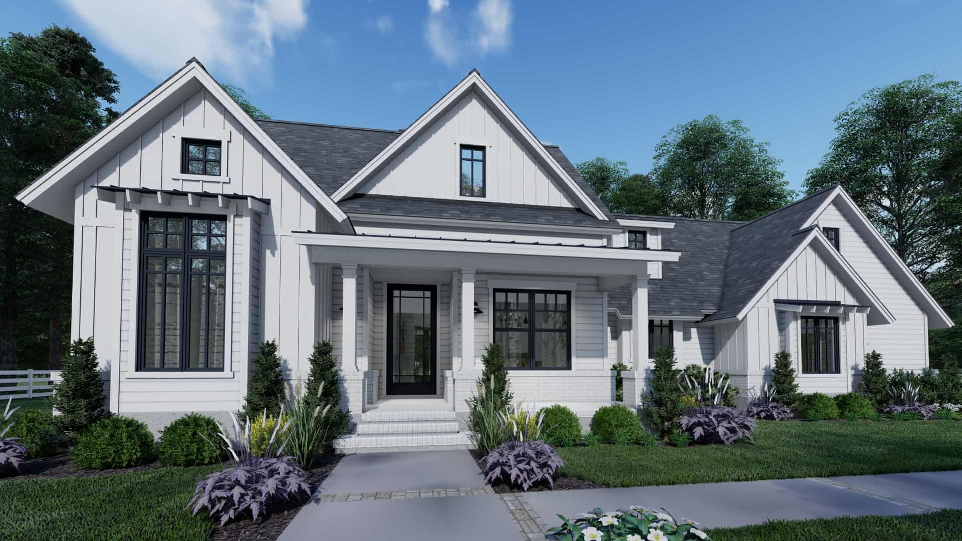 Front View of this 3-Bedroom, 1486 Sq Ft Plan - 117-1140