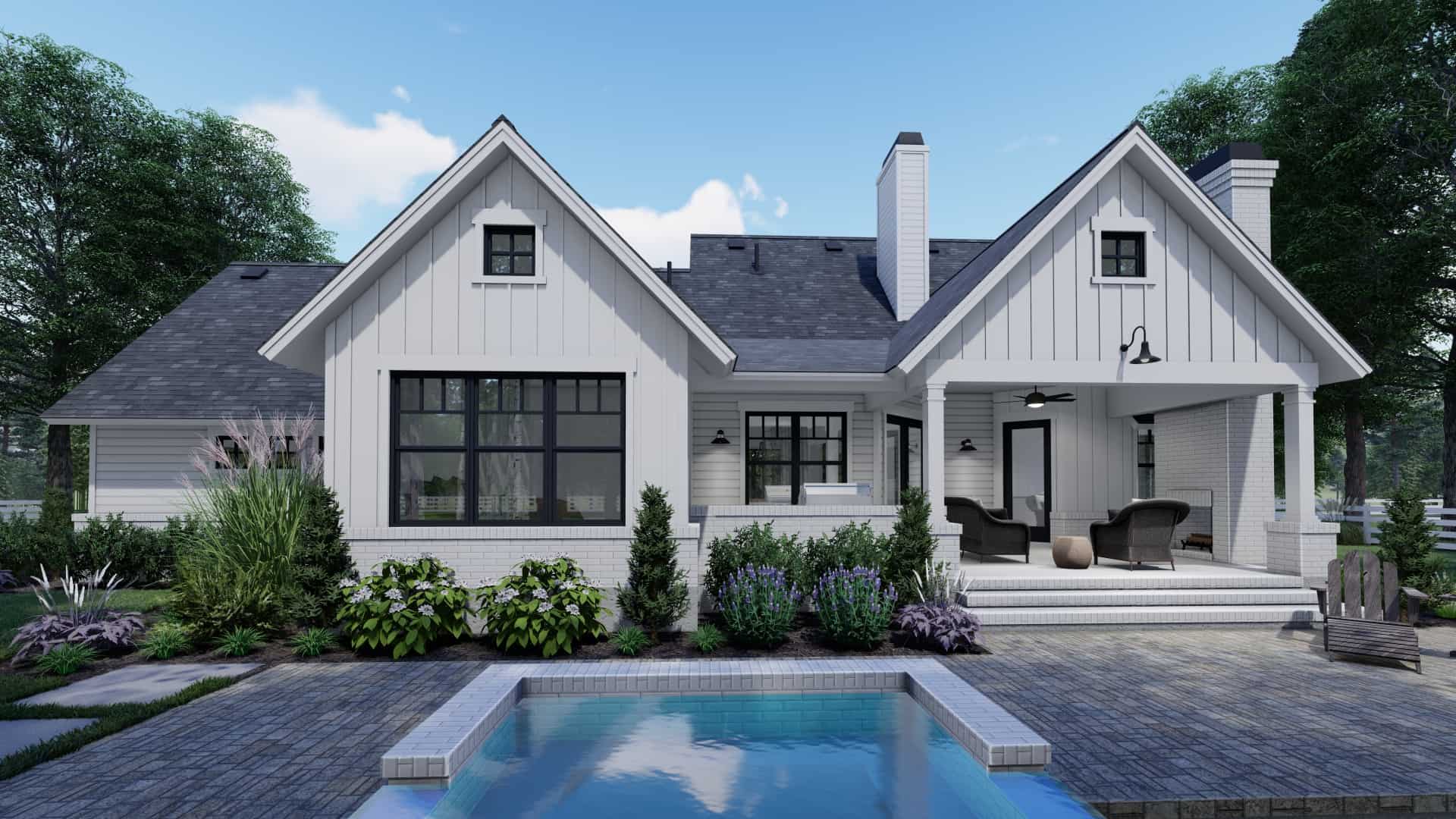Pool of this 3-Bedroom, 1486 Sq Ft Plan - 117-1140