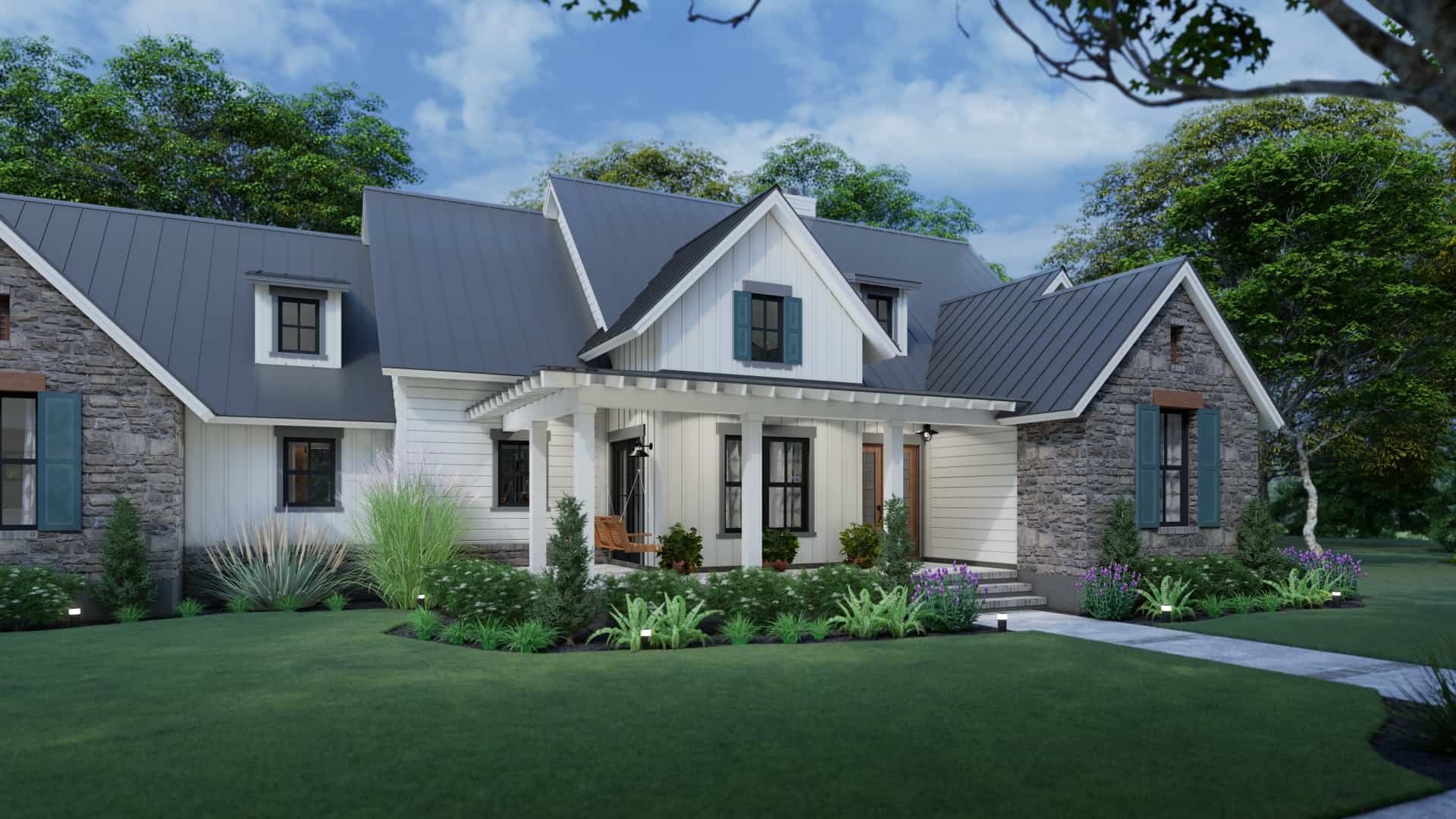 Front View of this 3-Bedroom, 1742 Sq Ft Plan - 117-1141