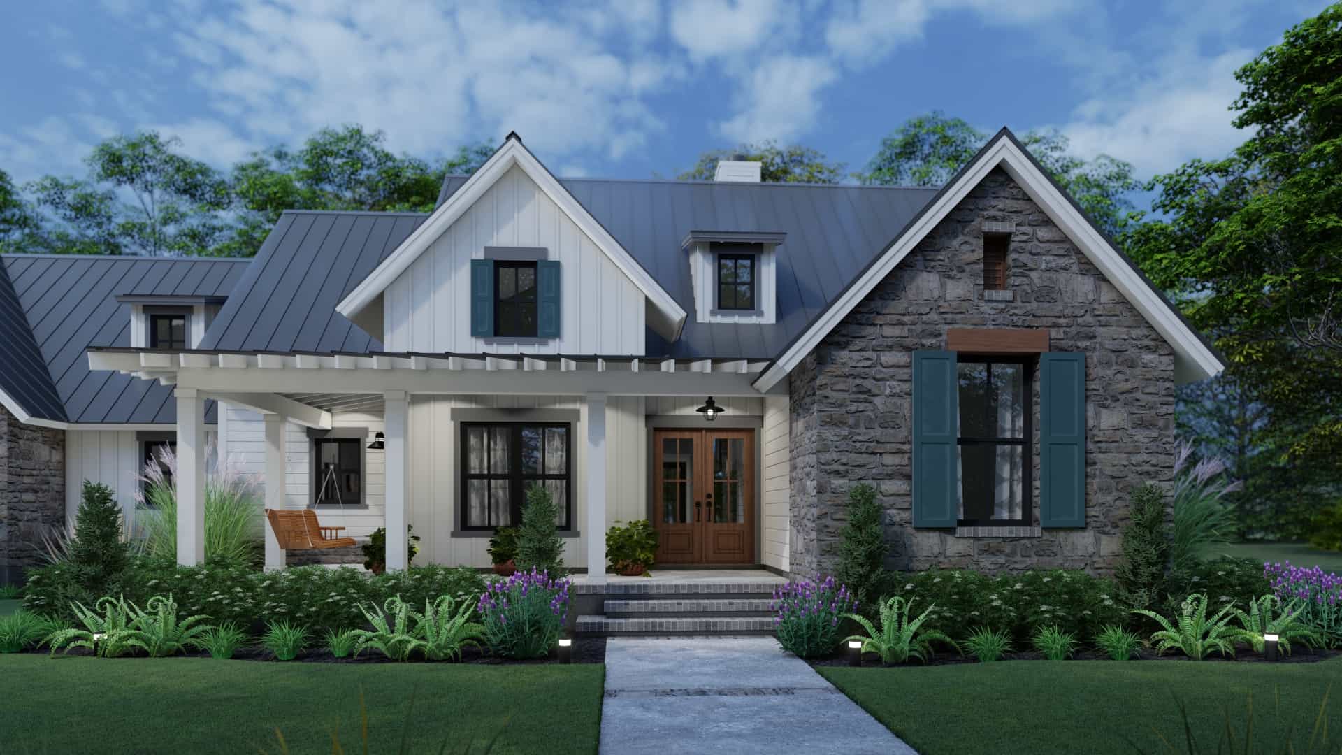 Front Door of this 3-Bedroom, 1742 Sq Ft Plan - 117-1141