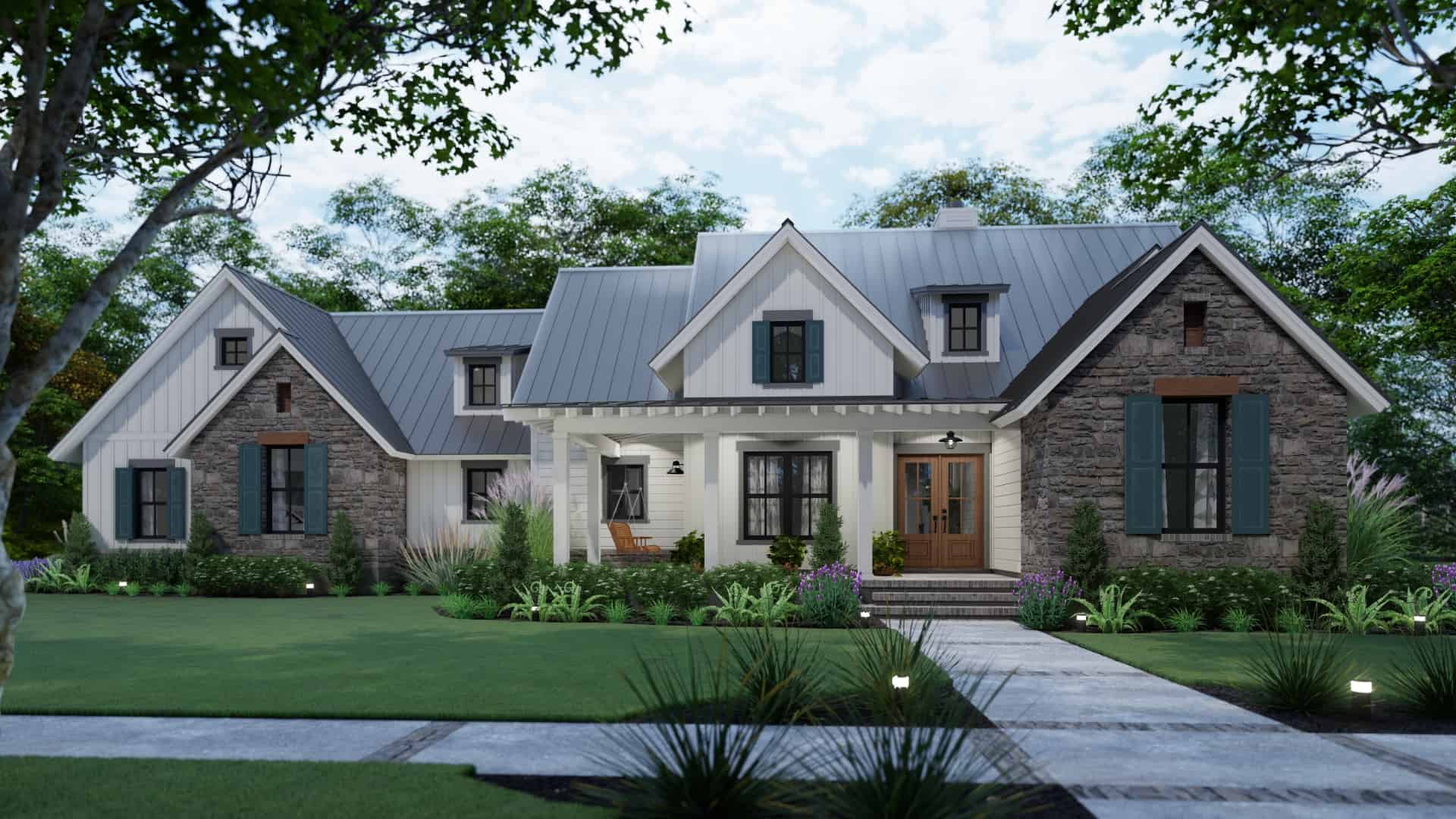 Front View of this 3-Bedroom, 1742 Sq Ft Plan - 117-1141