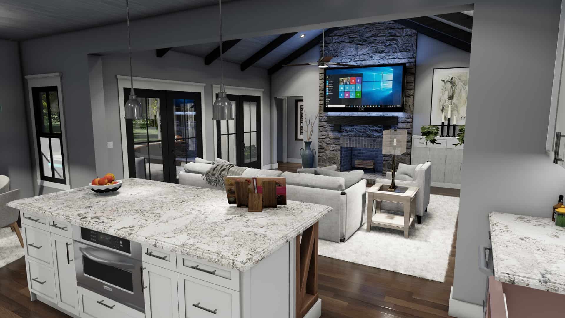 Kitchen of this 3-Bedroom, 1742 Sq Ft Plan - 117-1141