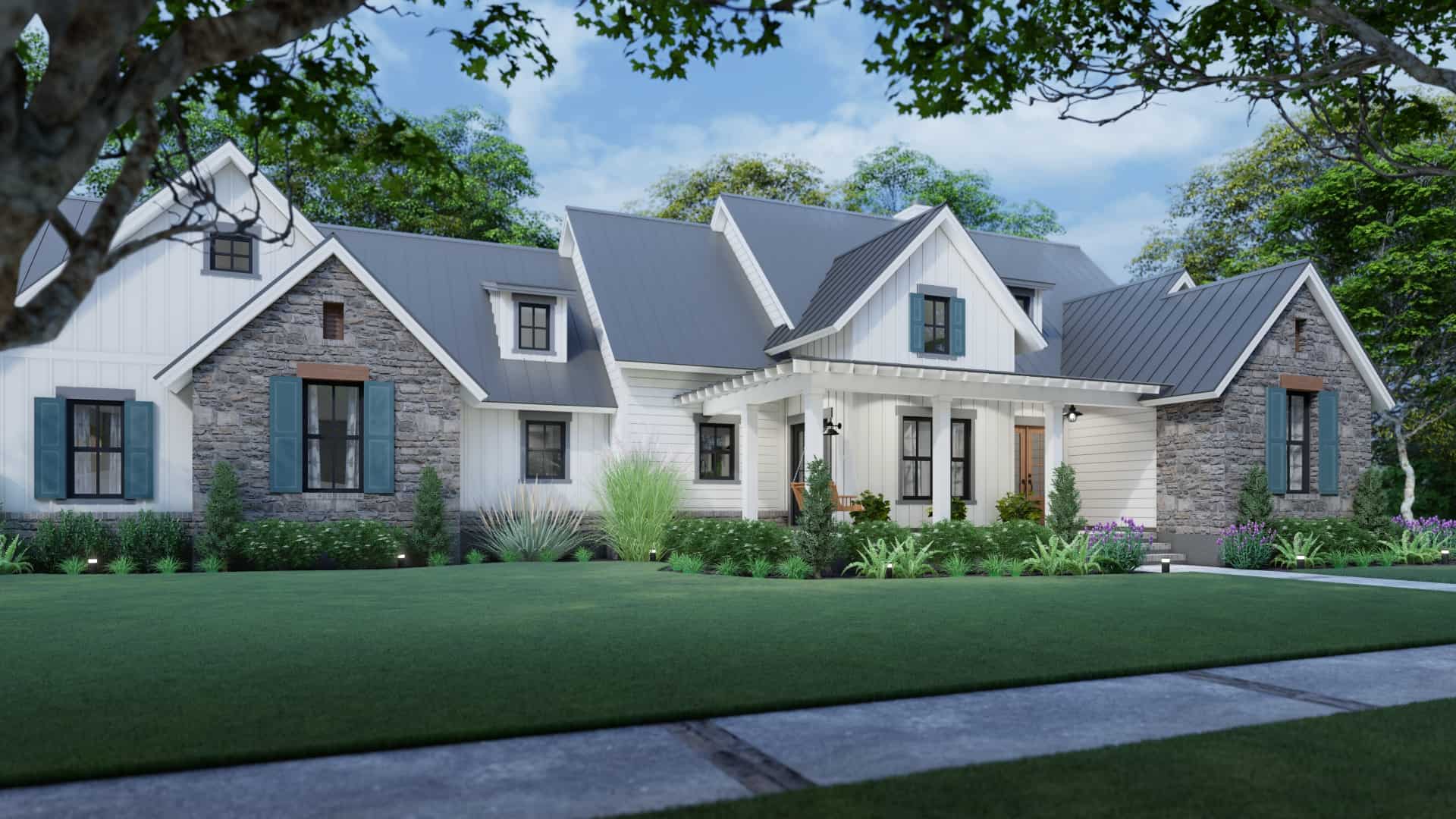 Left Side View of this 3-Bedroom, 1742 Sq Ft Plan - 117-1141