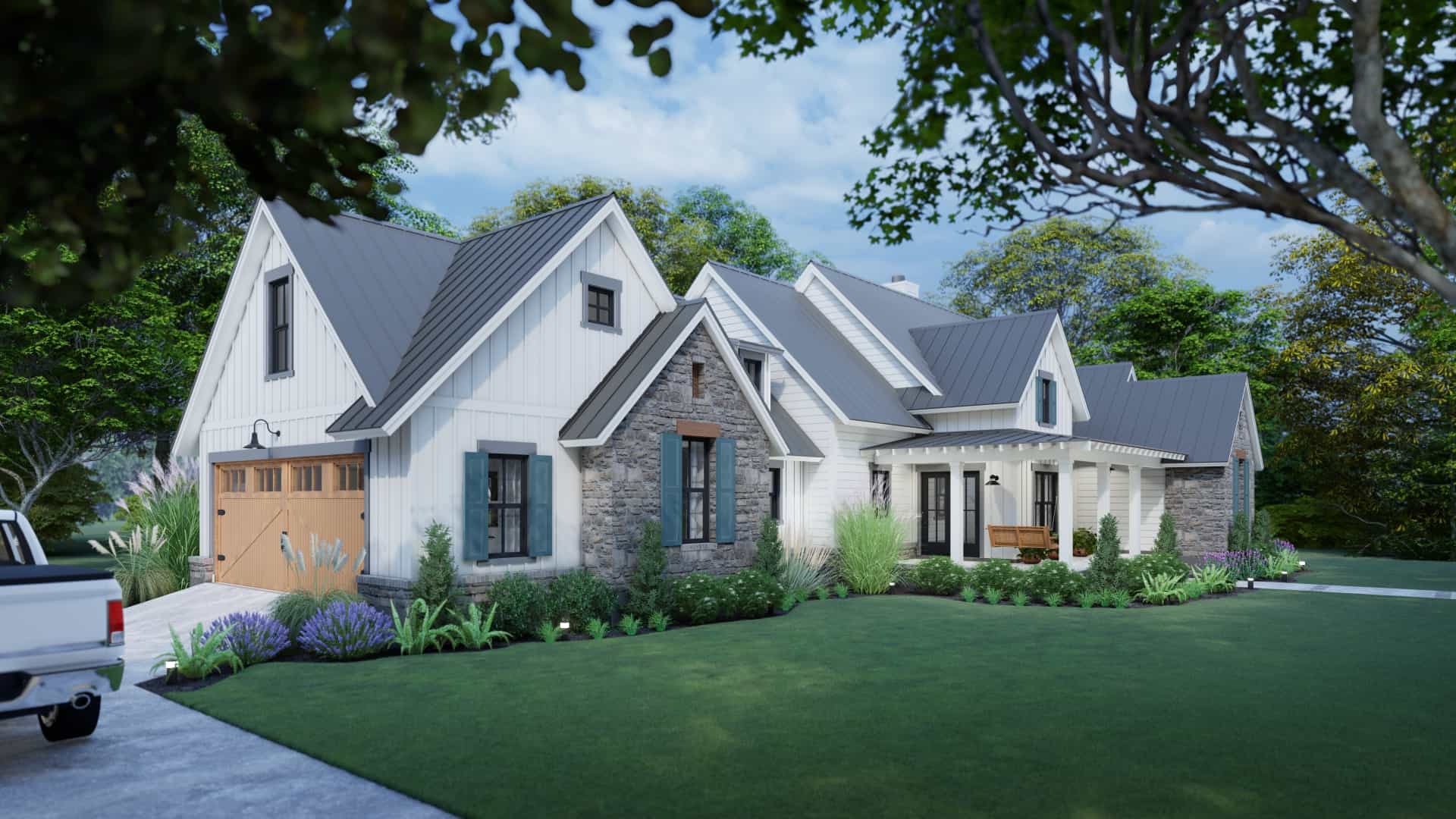 Left Side View of this 3-Bedroom, 1742 Sq Ft Plan - 117-1141