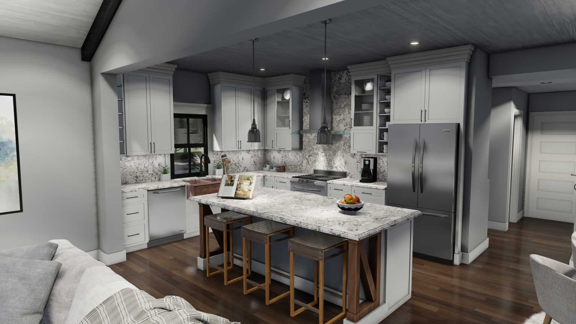 Kitchen of this 3-Bedroom, 1742 Sq Ft Plan - 117-1141