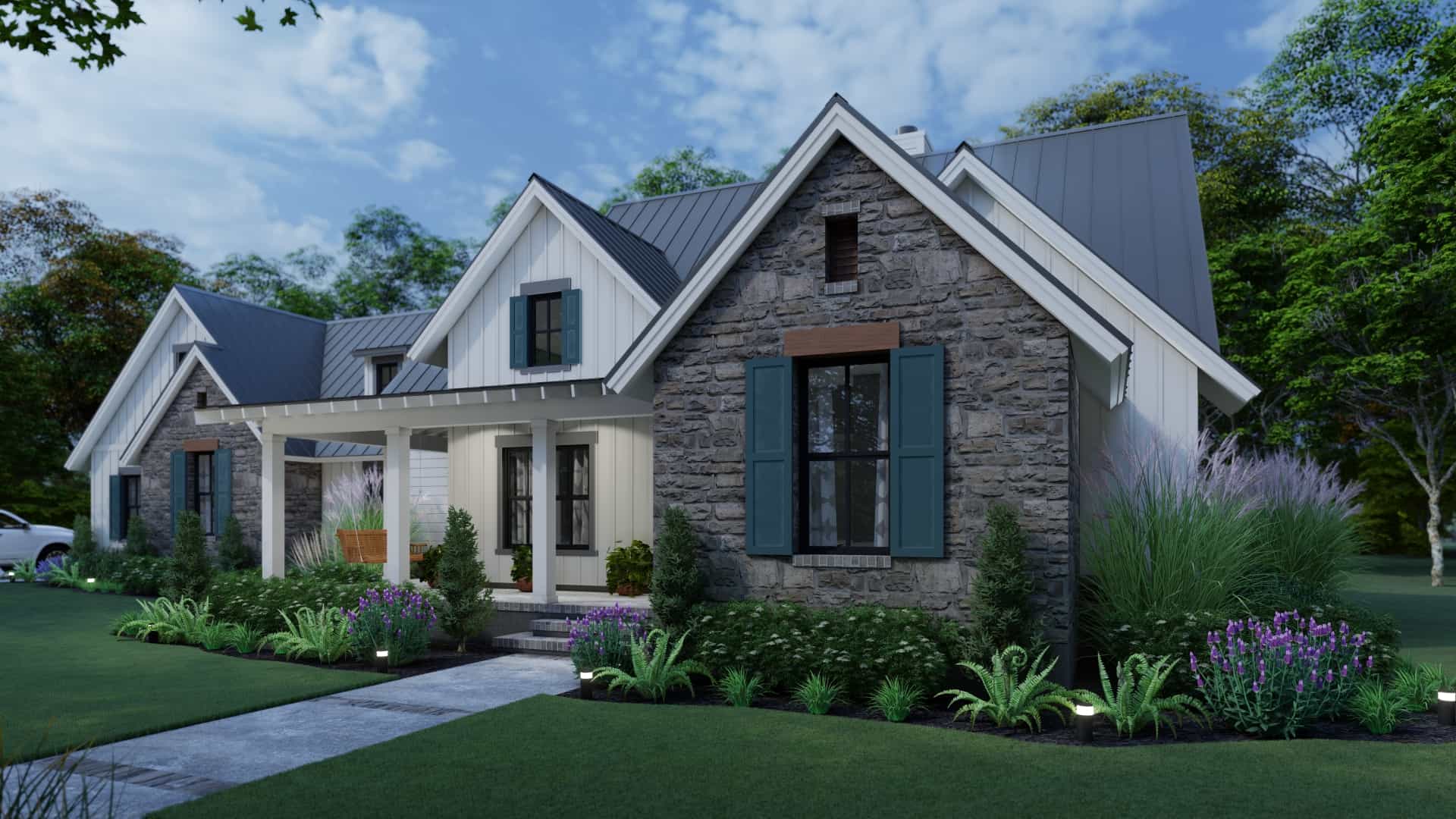 Front View of this 3-Bedroom, 1742 Sq Ft Plan - 117-1141