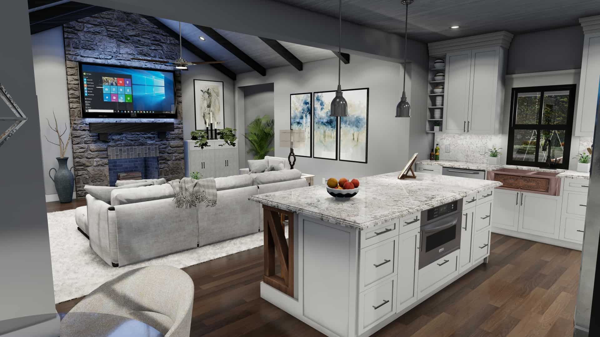 Kitchen of this 3-Bedroom, 1742 Sq Ft Plan - 117-1141