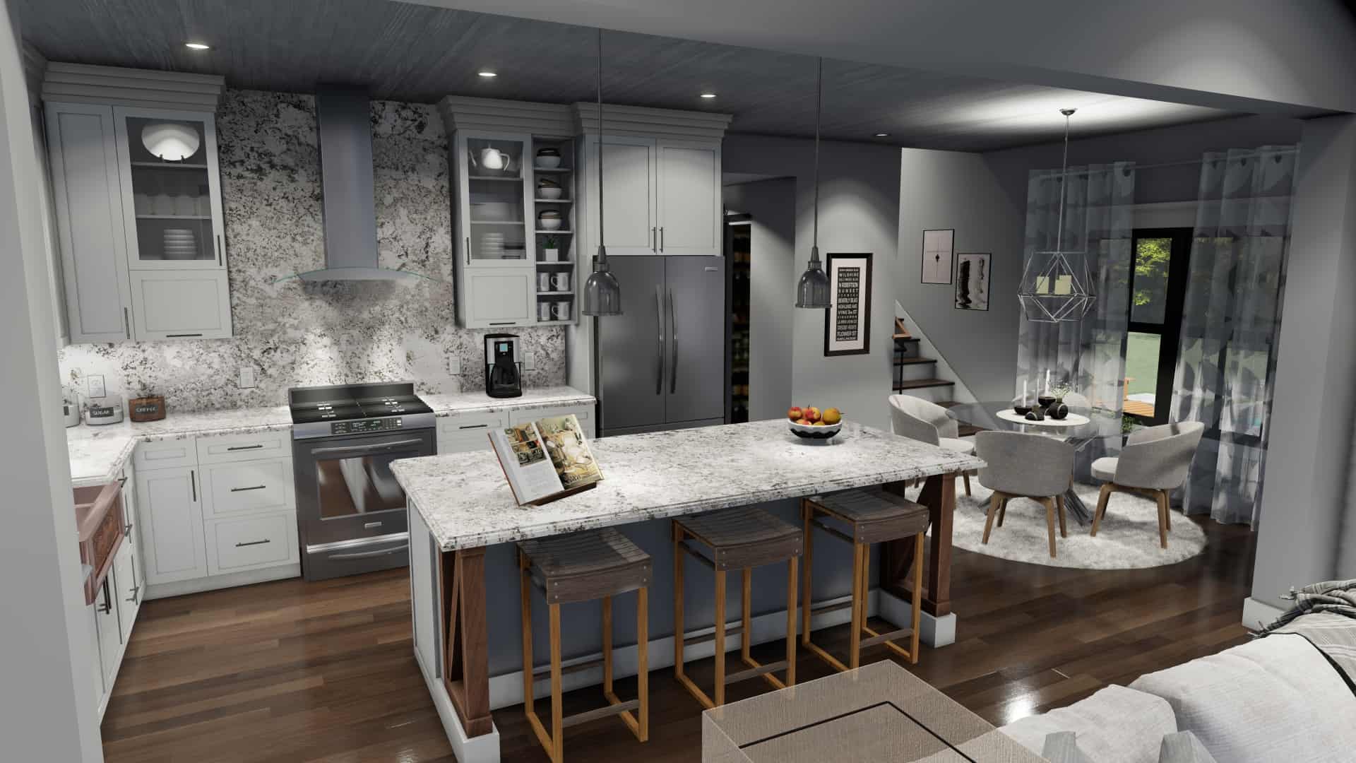 Kitchen of this 3-Bedroom, 1742 Sq Ft Plan - 117-1141