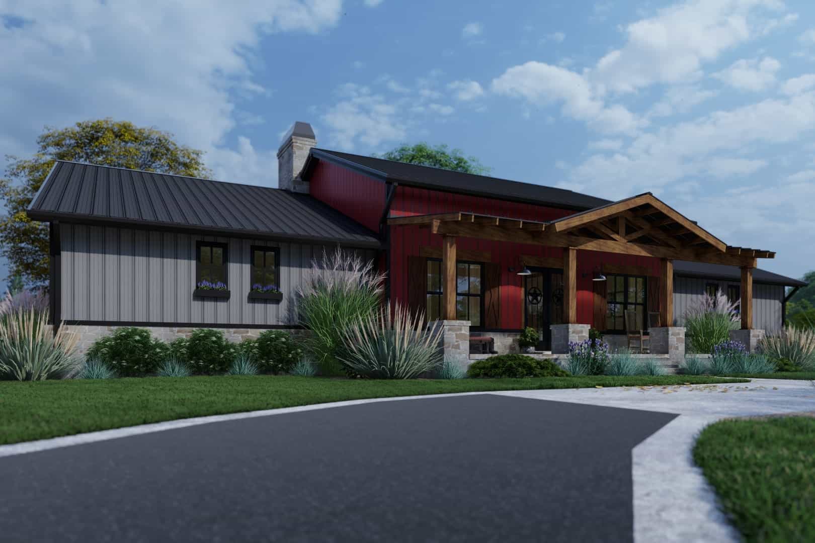 Left Side View of this 3-Bedroom, 2486 Sq Ft Plan - 117-1143