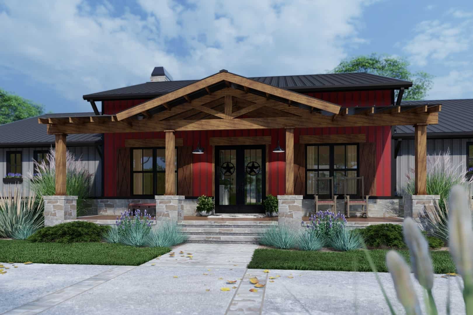 Front View of this 3-Bedroom, 2486 Sq Ft Plan - 117-1143