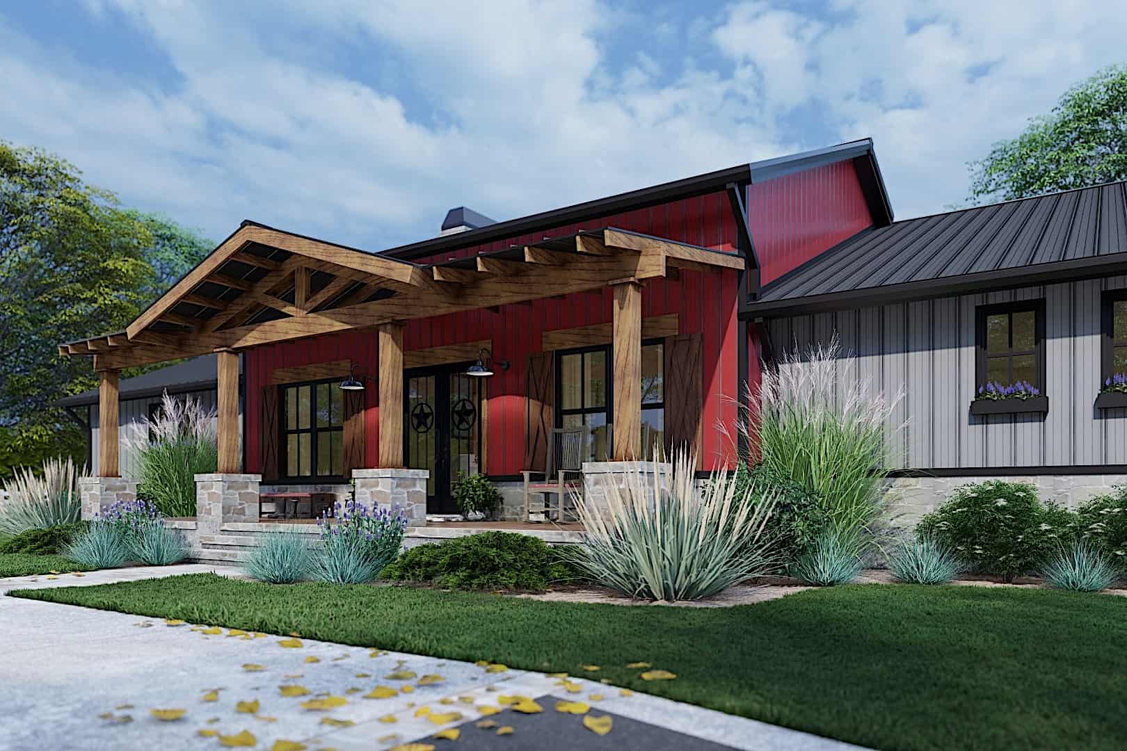 Right Side View of this 3-Bedroom, 2486 Sq Ft Plan - 117-1143