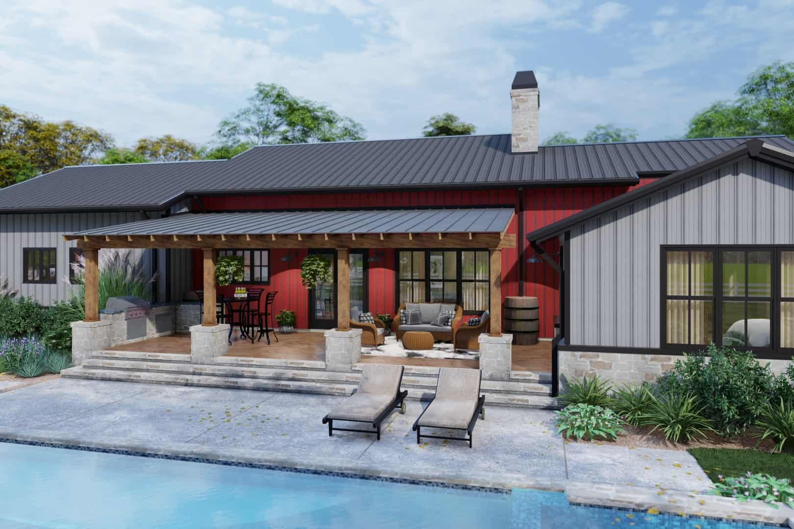 Patio of this 3-Bedroom, 2486 Sq Ft Plan - 117-1143