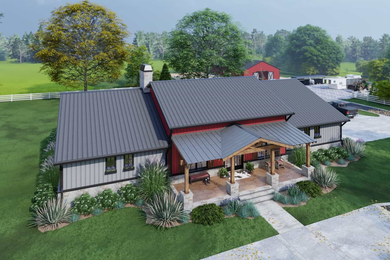 Front View of this 3-Bedroom, 2486 Sq Ft Plan - 117-1143