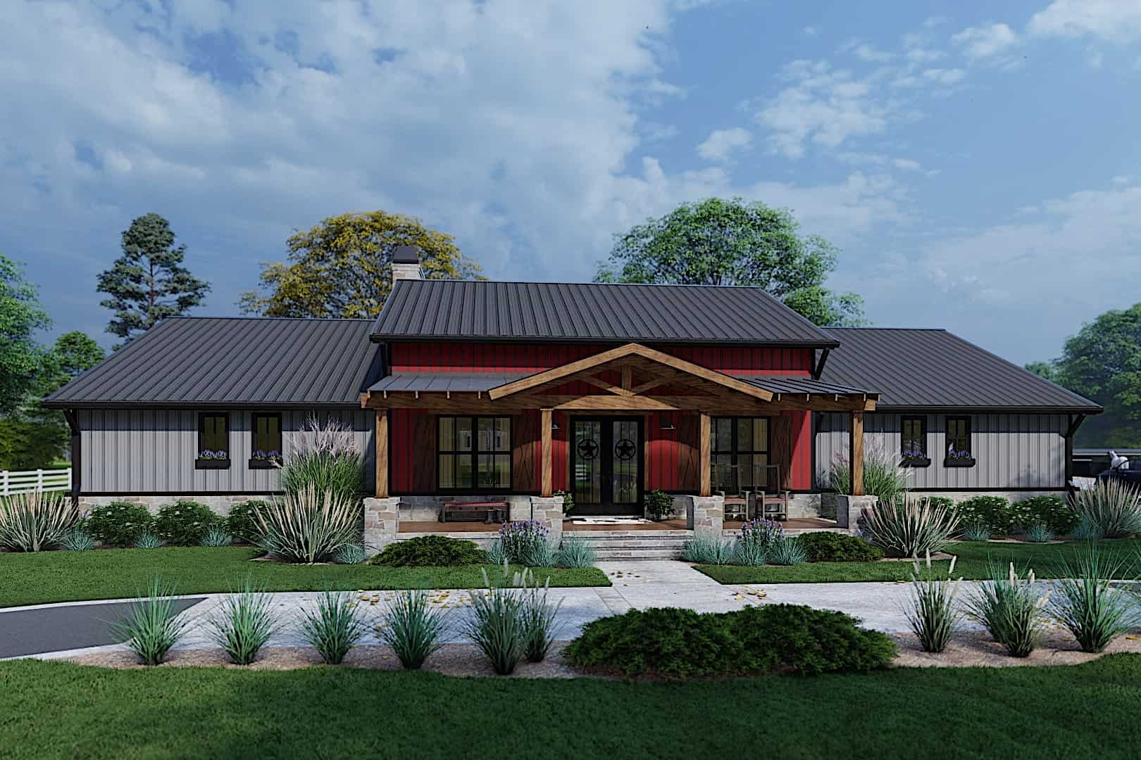 Front View of this 3-Bedroom, 2486 Sq Ft Plan - 117-1143