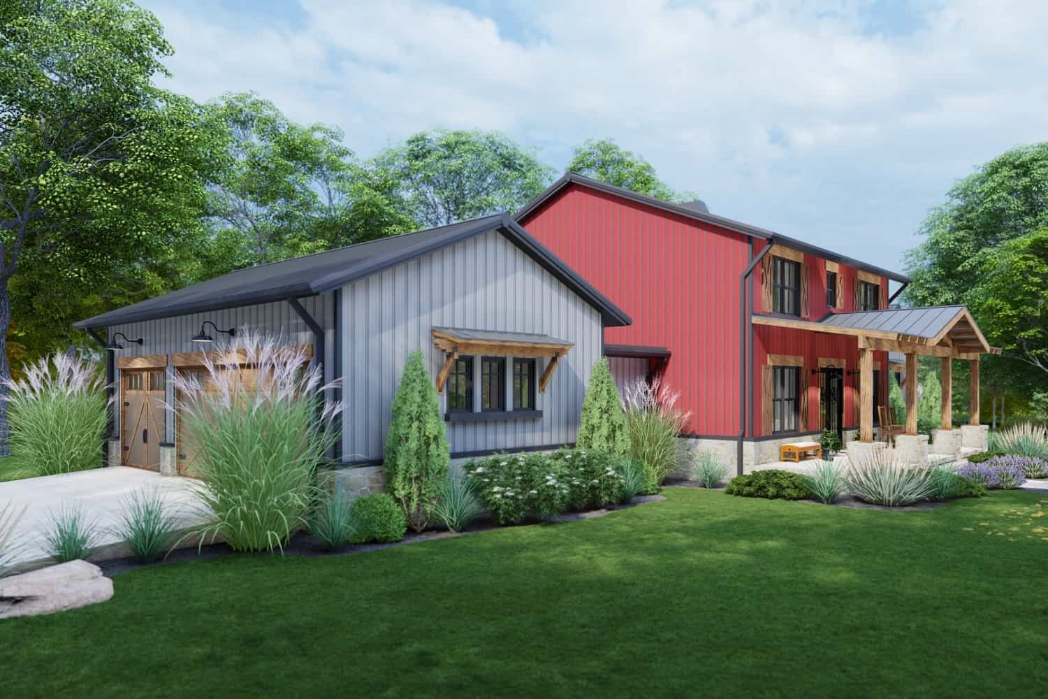 Home Plan Left Elevation of this 3-Bedroom,3177 Sq Ft Plan -117-1144