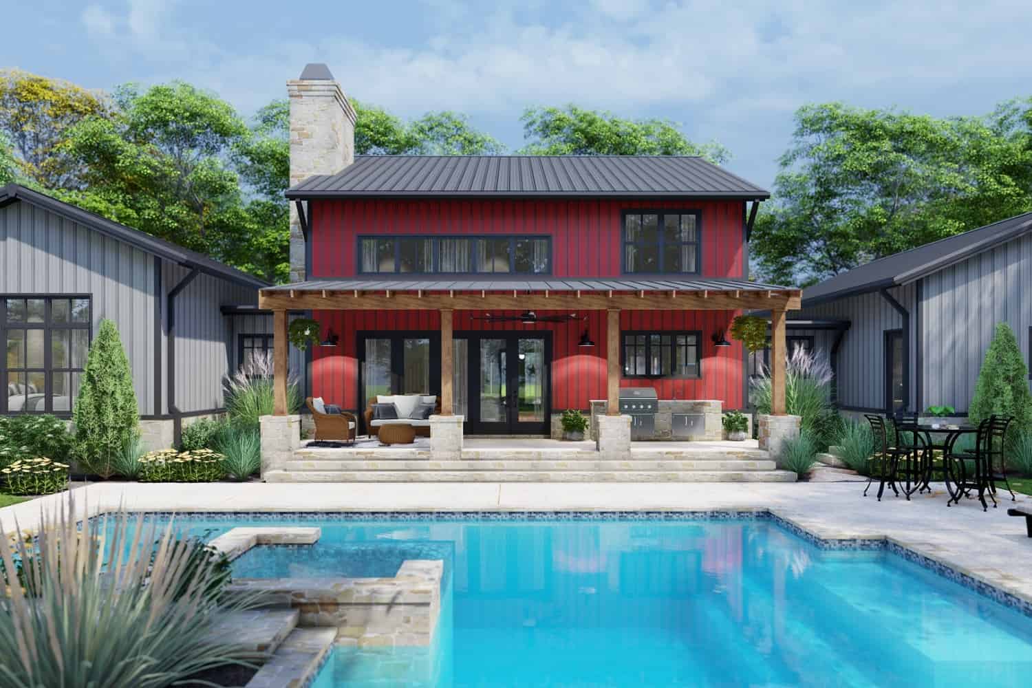 Pool of this 3-Bedroom, 3177 Sq Ft Plan - 117-1144