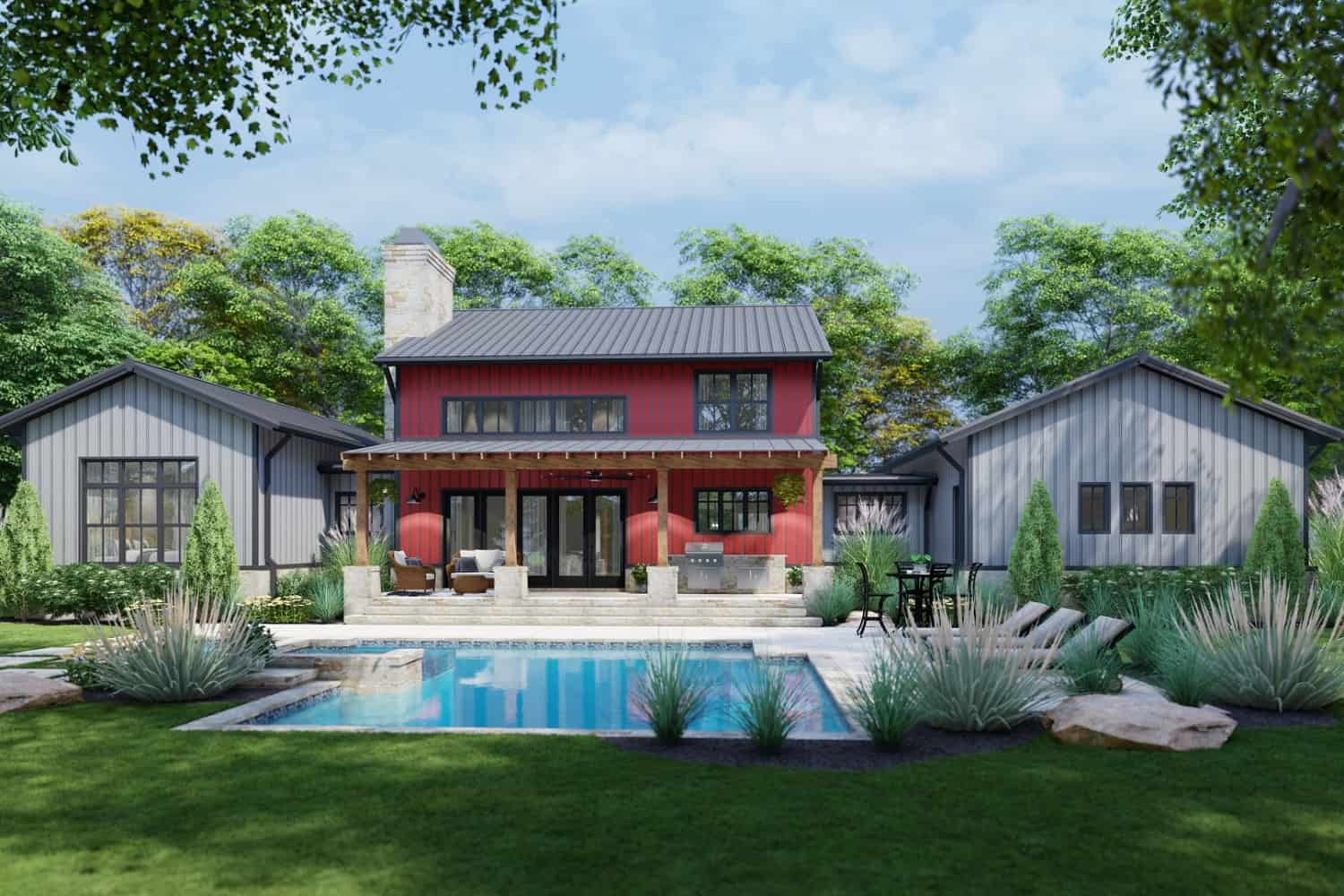 Pool of this 3-Bedroom, 3177 Sq Ft Plan - 117-1144