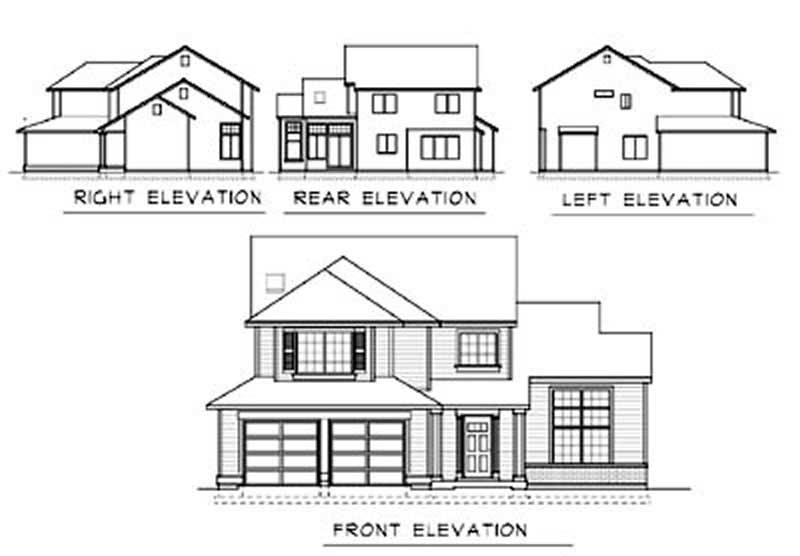 Home Plan Rear Elevation of this 3-Bedroom,1880 Sq Ft Plan -119-1003
