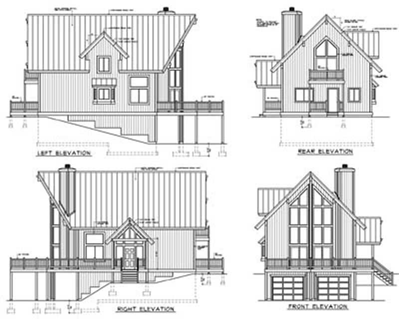 Home Plan Rear Elevation of this 2-Bedroom,1472 Sq Ft Plan -119-1004