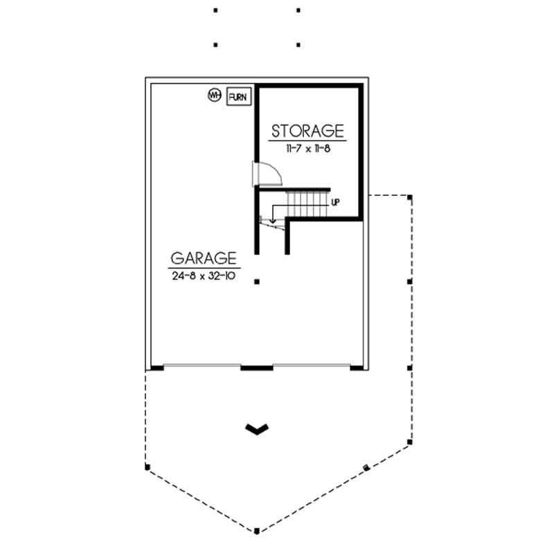 Floor Plan Basement of Contemporary Plan #119-1004