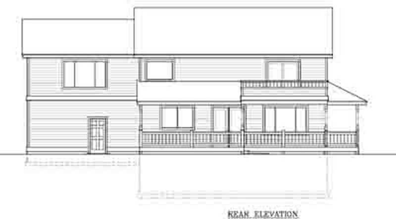 Home Plan Rear Elevation of this 3-Bedroom,2184 Sq Ft Plan -119-1019