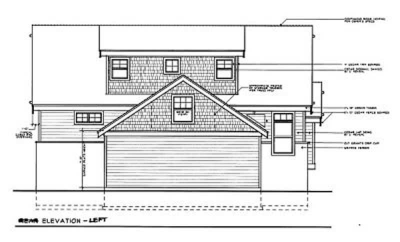 Home Plan Rear Elevation of this 4-Bedroom,2131 Sq Ft Plan -119-1020