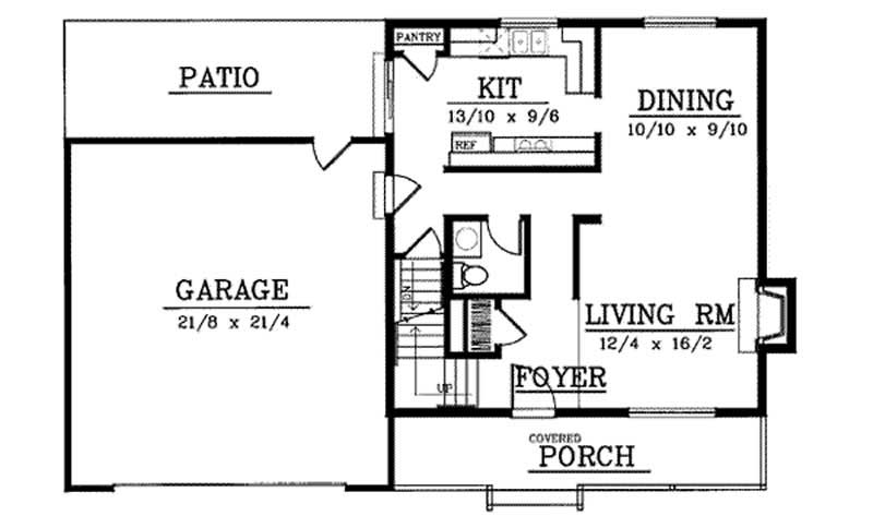 Floor Plan First Story of Country Plan #119-1024