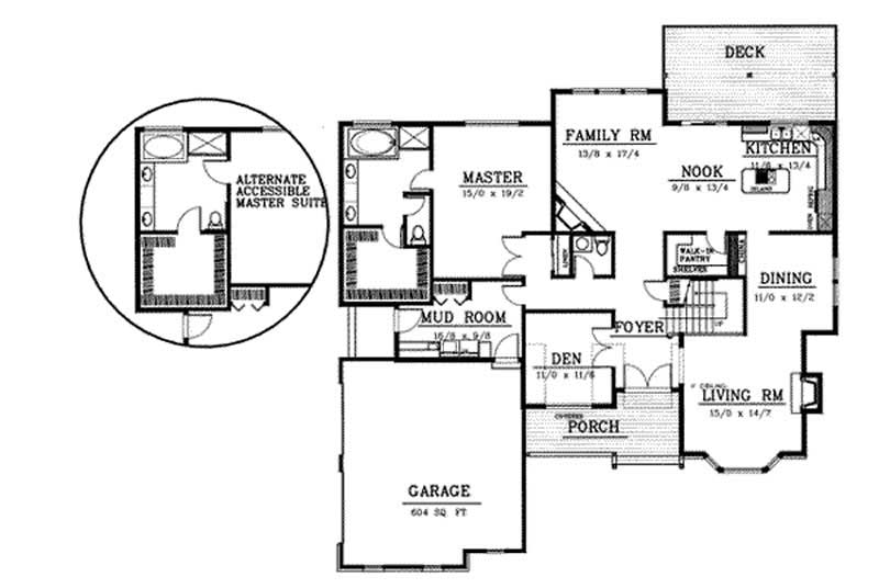Floor Plan First Story of Contemporary Plan #119-1031