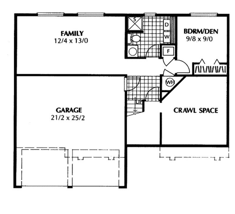 Floor Plan Basement of Contemporary Plan #119-1049
