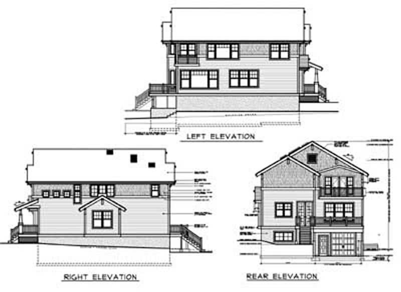 Home Plan Rear Elevation of this 2-Bedroom,2756 Sq Ft Plan -119-1054