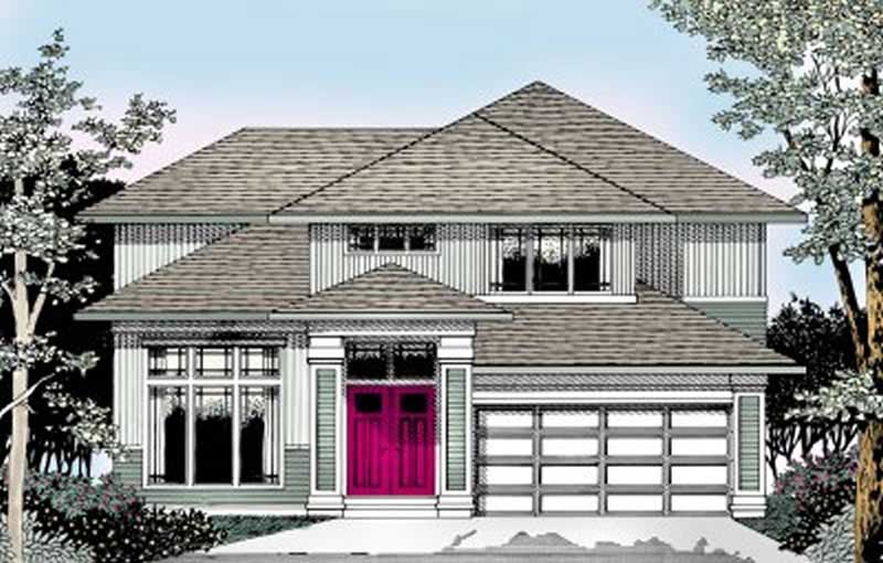 Front View of this 3-Bedroom, 2503 Sq Ft Plan - 119-1056