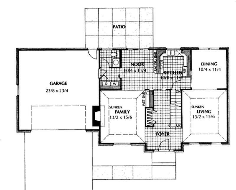 Floor Plan First Story of Contemporary Plan #119-1072