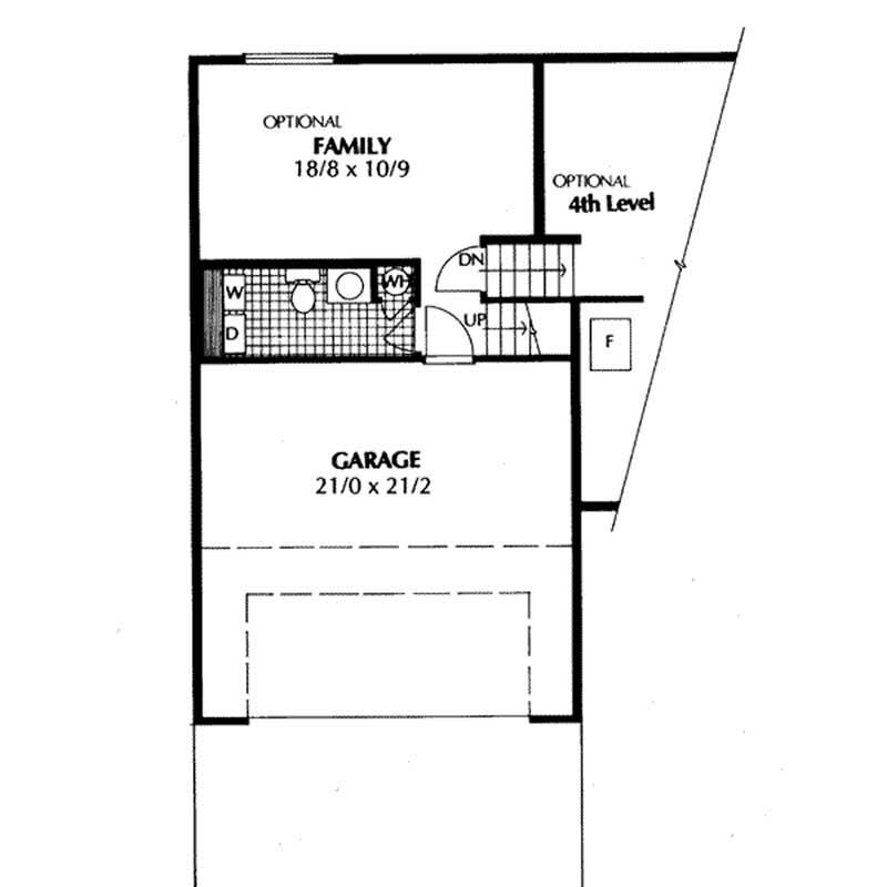 Floor Plan Basement of Contemporary Plan #119-1078