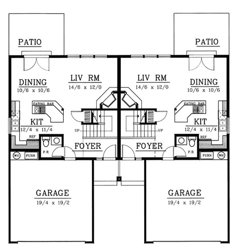 Floor Plan First Story of Multi-Unit Plan #119-1082