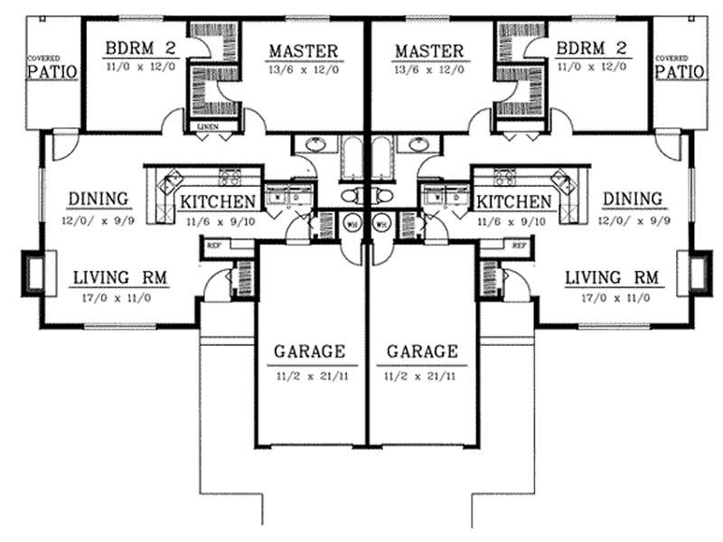Floor Plan First Story of Multi-Unit Plan #119-1087