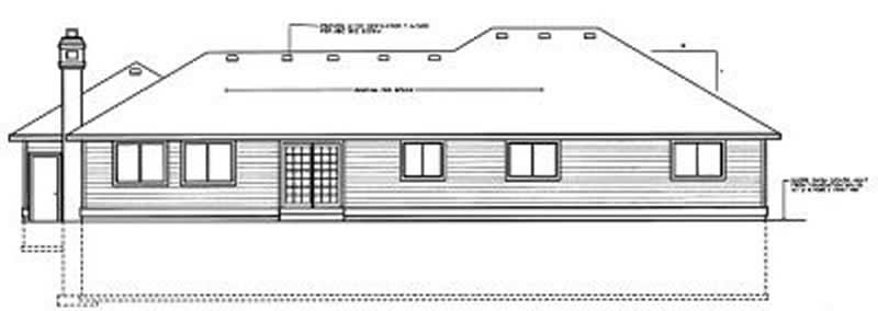 Home Plan Rear Elevation of this 3-Bedroom,2159 Sq Ft Plan -119-1090