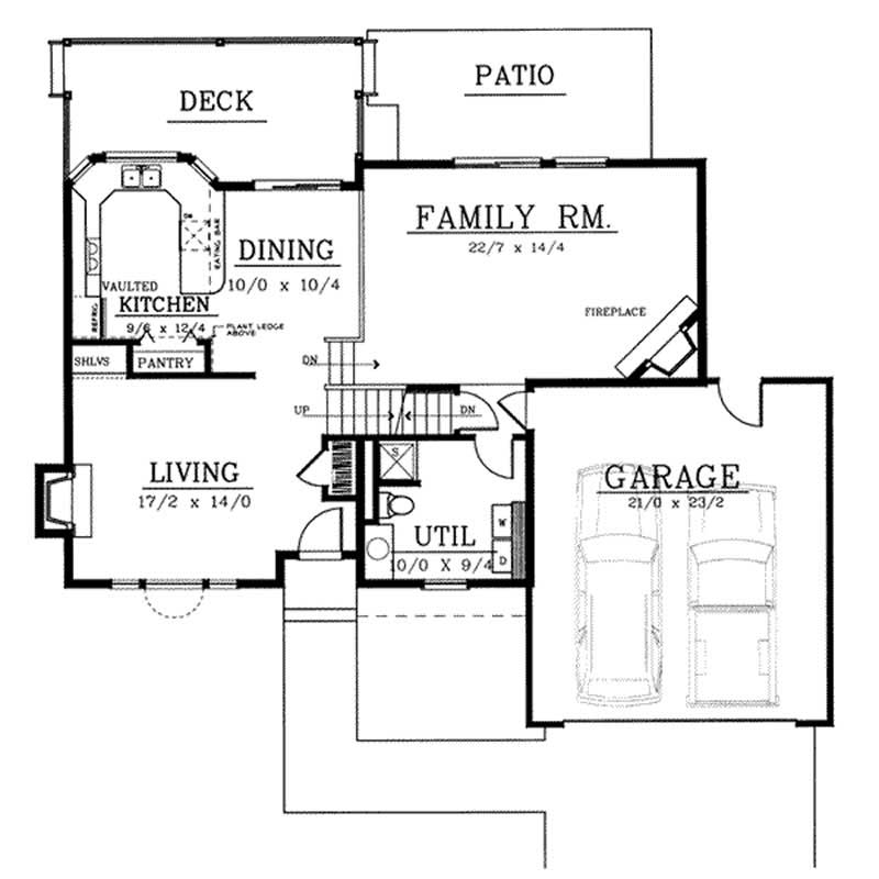 Floor Plan First Story of Contemporary Plan #119-1102