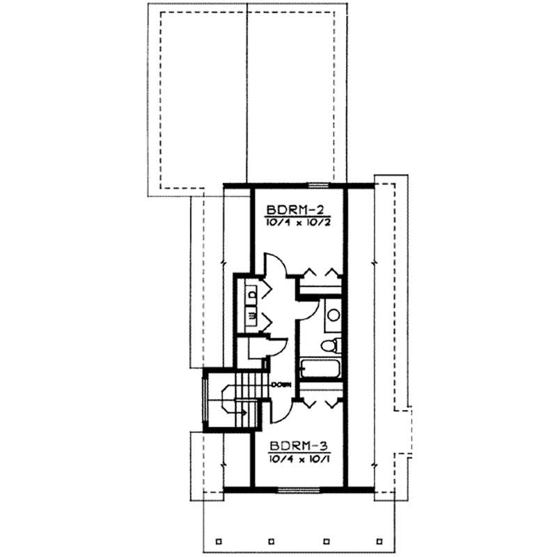 Floor Plan Second Story of Country Plan #119-1112