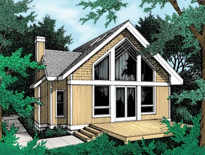Front elevation of Country home (ThePlanCollection: House Plan #119-1117)
