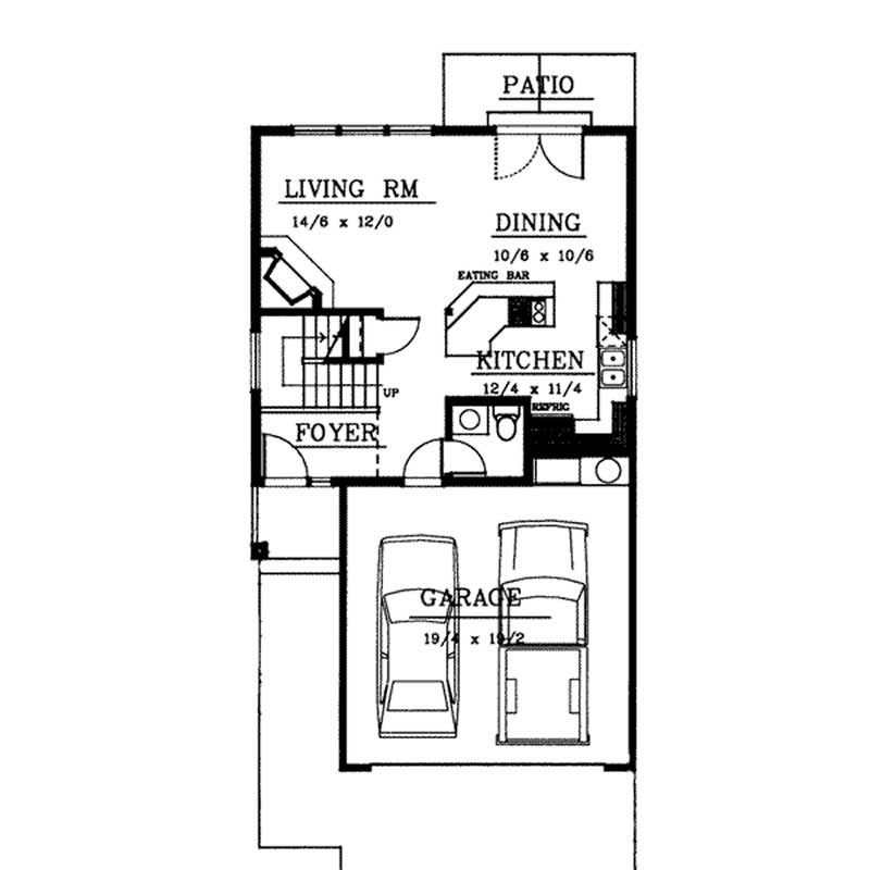 Floor Plan First Story of Small House Plans #119-1118