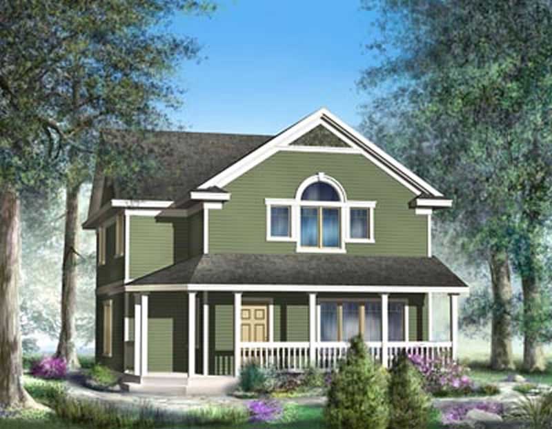Front View of this 4-Bedroom, 1649 Sq Ft Plan - 119-1121