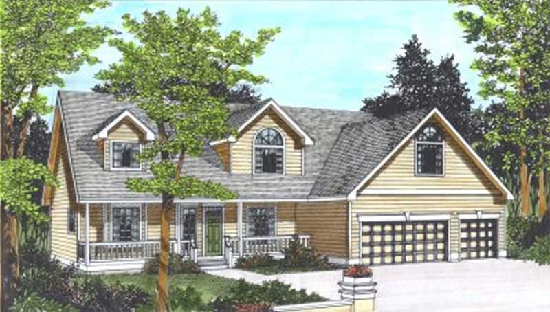 Front View of this 4-Bedroom, 2652 Sq Ft Plan - 119-1170