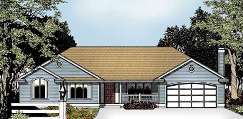 Front View of this 3-Bedroom, 1969 Sq Ft Plan - 119-1175